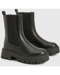 Boohoo - Chunky Elastic Panel Chelsea Ankle Boots - Lyst