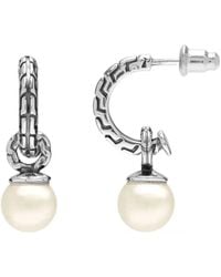 Bibei - Hoop Earrings With Pearl - Lyst