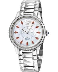 Gv2 - Siena Swiss Quartz Mop Dial 316L Stainless Steel Diamond Watch - Lyst