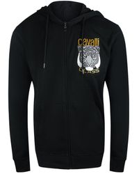 Roberto Cavalli - Bold Tiger Graphic Logo Zip-Up Hoodie Cotton - Lyst
