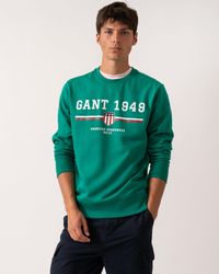 GANT - 1949 Graphic Crew Neck Sweatshirt - Lyst