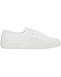 Superga - 2750 Sangallo Flower Trainers (Totaal Wit) - Lyst
