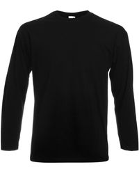 Fruit Of The Loom - Valueweight Crew Neck Long Sleeve T-Shirt - Lyst