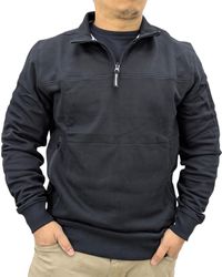 Weekend Offender - Double Grove Sweatshirt Pullover Funnel Neck Casual Cotton - Lyst