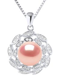 Diadema - Sun Necklace Freshwater Pearl 9-10 Mm 925 - Lyst