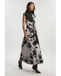 Karen Millen - Jacquard Floral Knitted Maxi Dress - Lyst