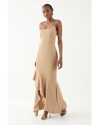 MissPap - Square Neck Tie Back Bridesmaid Dress - Lyst