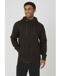 Brave Soul - High Neck Zip Through Hoodie - Lyst