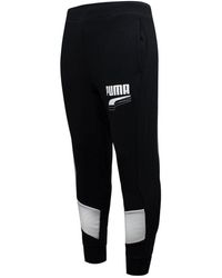 PUMA - Rebel Block Stretch Waist Bottoms Track Pants 582742 01 Cotton - Lyst