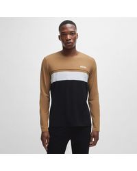 BOSS - Long Sleeved Logo Print Pyjama T-Shirt - Lyst
