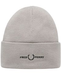 Fred Perry - Graphic Logo Concrete Beanie - Lyst