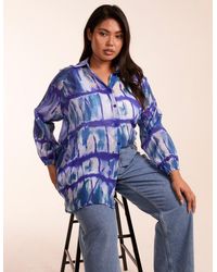 Blue Vanilla - Curve Tie Dye Shirt - Lyst
