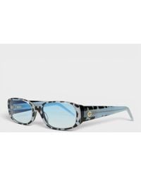 CASABLANCA - Oval Stripe Acetate Sunglasses - Lyst