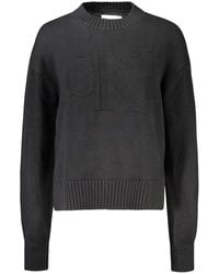 Calvin Klein - Crew Neck Jumper Embroidered Logo Sweater - Lyst