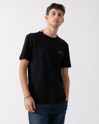 BOSS - Taddy Cotton Piqué T-shirt With Oxford-jacquard Back Collar - Lyst
