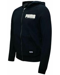 PUMA - Graphic Logo Long Sleee Zip Up Hooded Track Jacket 580972 51 - Lyst