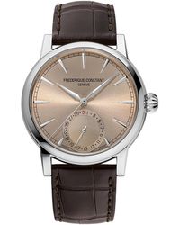 Frederique Constant - Frédérique Manufacture Classic Date Watch Fc-706Sal3H6 Leather - Lyst