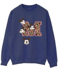 Disney - Ladies Mickey Mouse M Faces Sweatshirt - Lyst