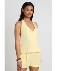Boohoo - Marl Turn Up Hem Tailored Shorts - Lyst