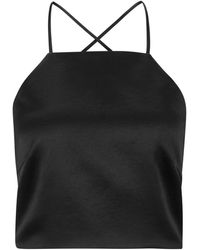 HUGO - Cusuti-1 Omkeerbare Top (zwart) - Lyst