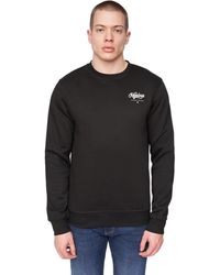 Henleys - Scripthen Crew Neck Sweatshirt (zwart) - Lyst