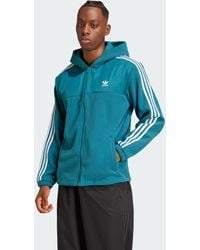 adidas - Adicolor 3-Stripes Teddy Fleece Hoodie - Lyst