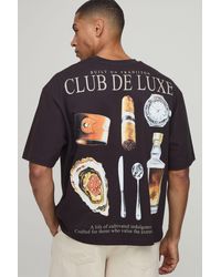 BoohooMAN - Oversized Club De Luxe T-Shirt - Lyst