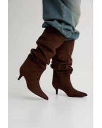 Boohoo - Slouchy Knee High Boots - Lyst