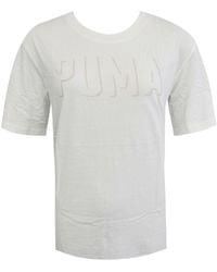 PUMA - Fusion Elongated T-Shirt Cotton - Lyst