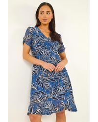 Roman - Petite Leaf Lace Ruched Dress - Lyst