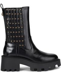 Kurt Geiger - Leather Stud Chelsea Ankle Boots - Lyst