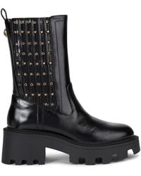 Kurt Geiger - Leather Stud Chelsea Ankle Boots - Lyst