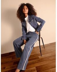 Blue Vanilla - Stripe Trousers With Elasticated Waist - Lyst