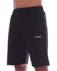 Off-White c/o Virgil Abloh - Off Wave Outline Diagonal Sweat Shorts - Lyst