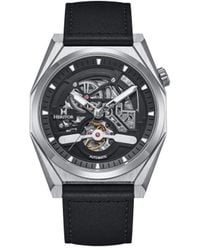 Heritor - Amadeus Semi-skeleton Leather-band Watch Stainless Steel - Lyst