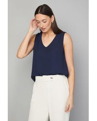 Wallis - Plain V Neck Cami Top - Lyst