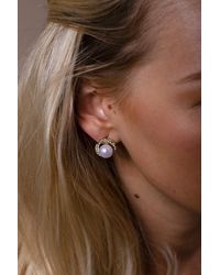 SVNX - Pearl Diamante Stud Earrings - Lyst