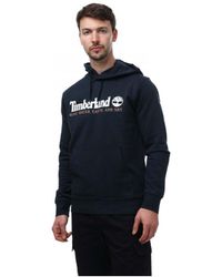 Timberland - Regular Fit Logo Hoodie In Navy - Lyst