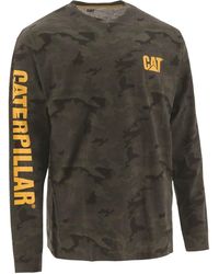 Caterpillar - Trademark Banner Long Sleeve Cotton T-Shirt - Lyst