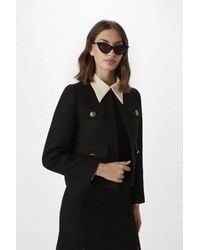 GUSTO - Tweed Blazer With Pockets - Lyst