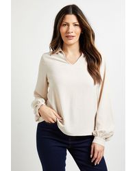 Wallis - Collared Woven Blouse - Lyst