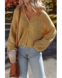 Azura Exchange - Gebreide Cardigan Met Knopensluiting - Lyst