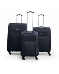 Infinity Leather - Soft Shell Lightweight Nylon 4 Wheel Travel Case Holiday Suitcase Set - Lyst