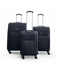 Infinity Leather - Reisekoffer-Set Aus Weichem, Leichtem Nylon Mit 4 Rädern, Urlaubskoffer - Lyst