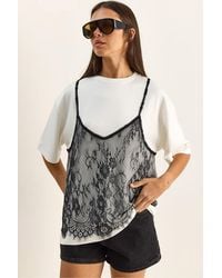 Bianco Lucci - Elastane T-Shirt - Lyst