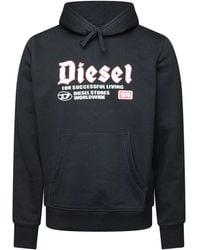 DIESEL - Over The Head Hoodie - Lyst