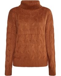 myMo - Strickpullover Damen Hellbraun - Lyst