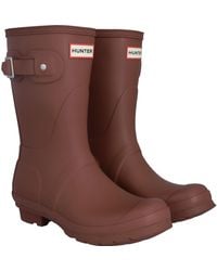 HUNTER - Dark Original Short Wellington Boots - Lyst