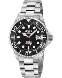 Gevril - Wall Street Enamel Dial, Ceramic Bezel, 316L Stainless Steel Bracelet Watch - Lyst