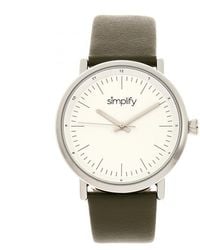 Simplify - The 6200 Leather-Strap Watch - Lyst